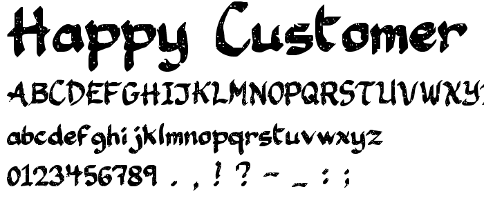 Happy Customer font